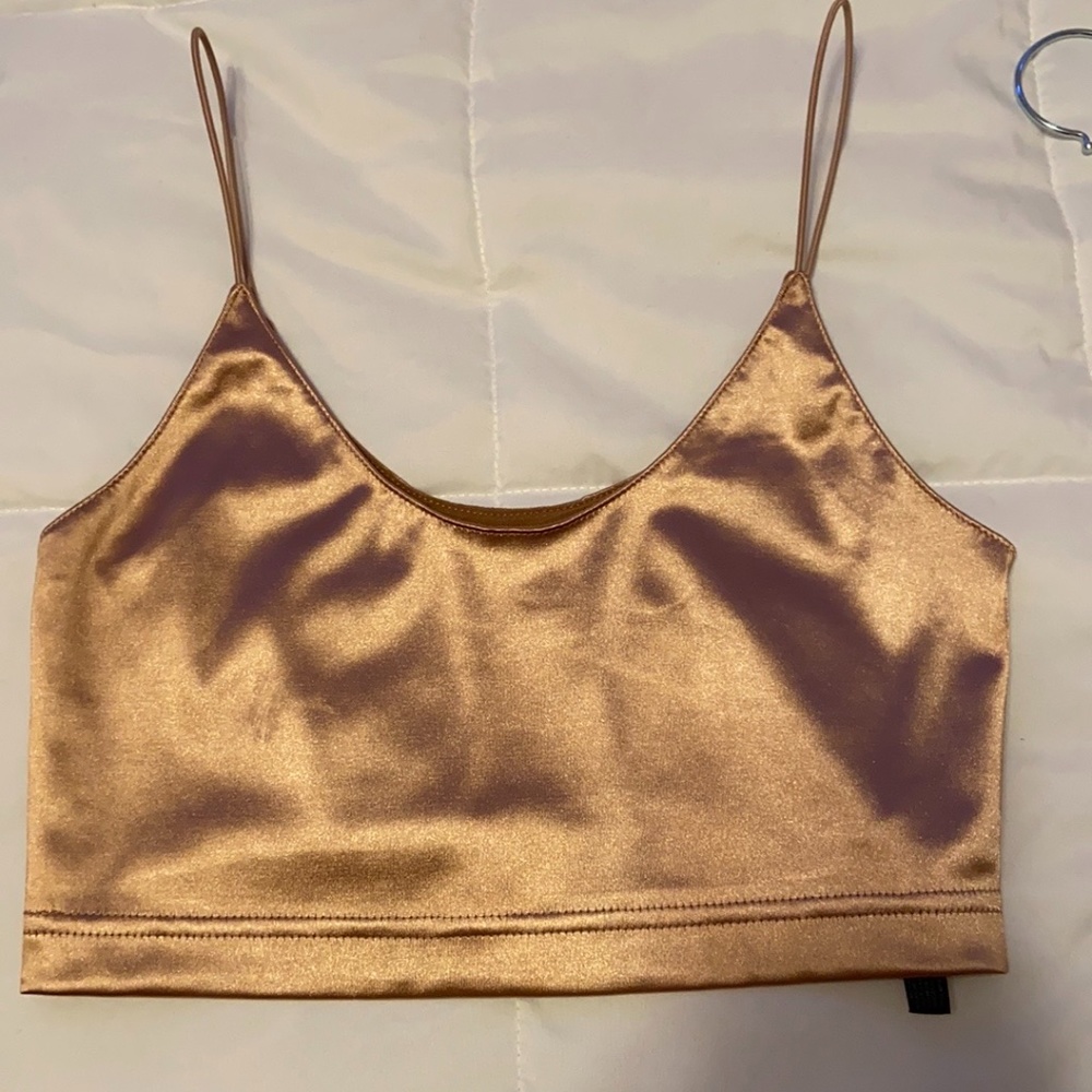 UO Suede Light Pink Top